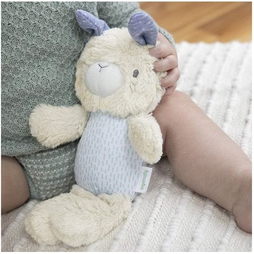 Dinotoys Stofftier Hase Bright Starts Plüsch-Hase Sylvi – Kuscheltier mit Quietscher (18 cm) | ab 0 Jahren