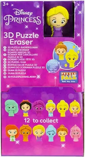 Disney Princess Scented Puzzle Palz 30 Teilig| 3D-Radiergummi mit Duft