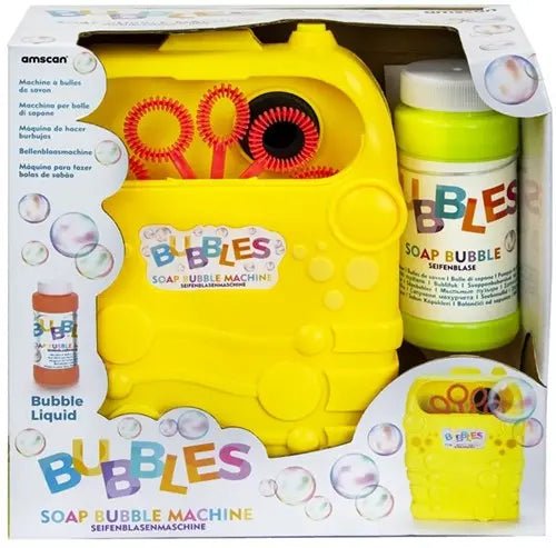 1 Stück Seifenblasenmaschine inklusive 120 ml Seifenblasenflüssigkeit – sortierte Farben - Kleingeschenke-Paradies.de