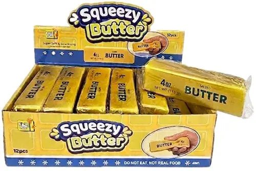 12er Display Squeeze Butter Gold Edition – Fidget Spielzeug 14 cm - Kleingeschenke-Paradies.de