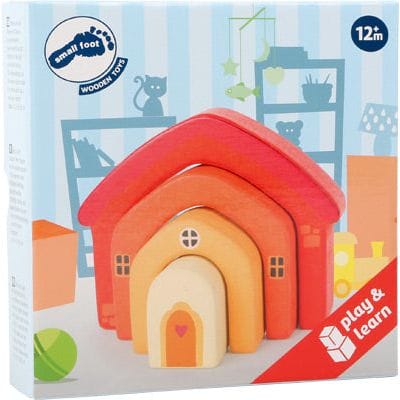 Legler 3D Bausteine Haus Motorikhaus aus Holz – Small Foot 10648 | ab 12 Monaten