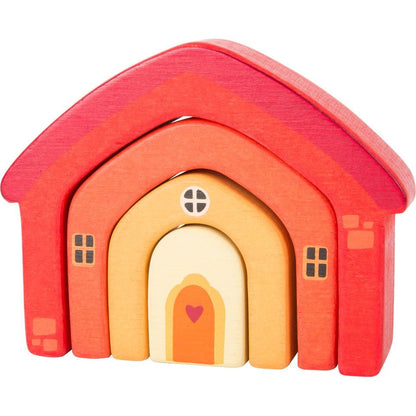 Legler 3D Bausteine Haus Motorikhaus aus Holz – Small Foot 10648 | ab 12 Monaten
