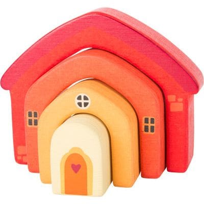 Legler 3D Bausteine Haus Motorikhaus aus Holz – Small Foot 10648 | ab 12 Monaten
