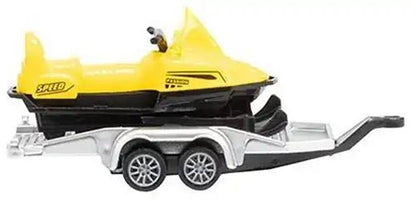 METAL Camper mit Anhänger & Schneescooter – Pullback Fahrzeug-Set - Kleingeschenke-Paradies.de