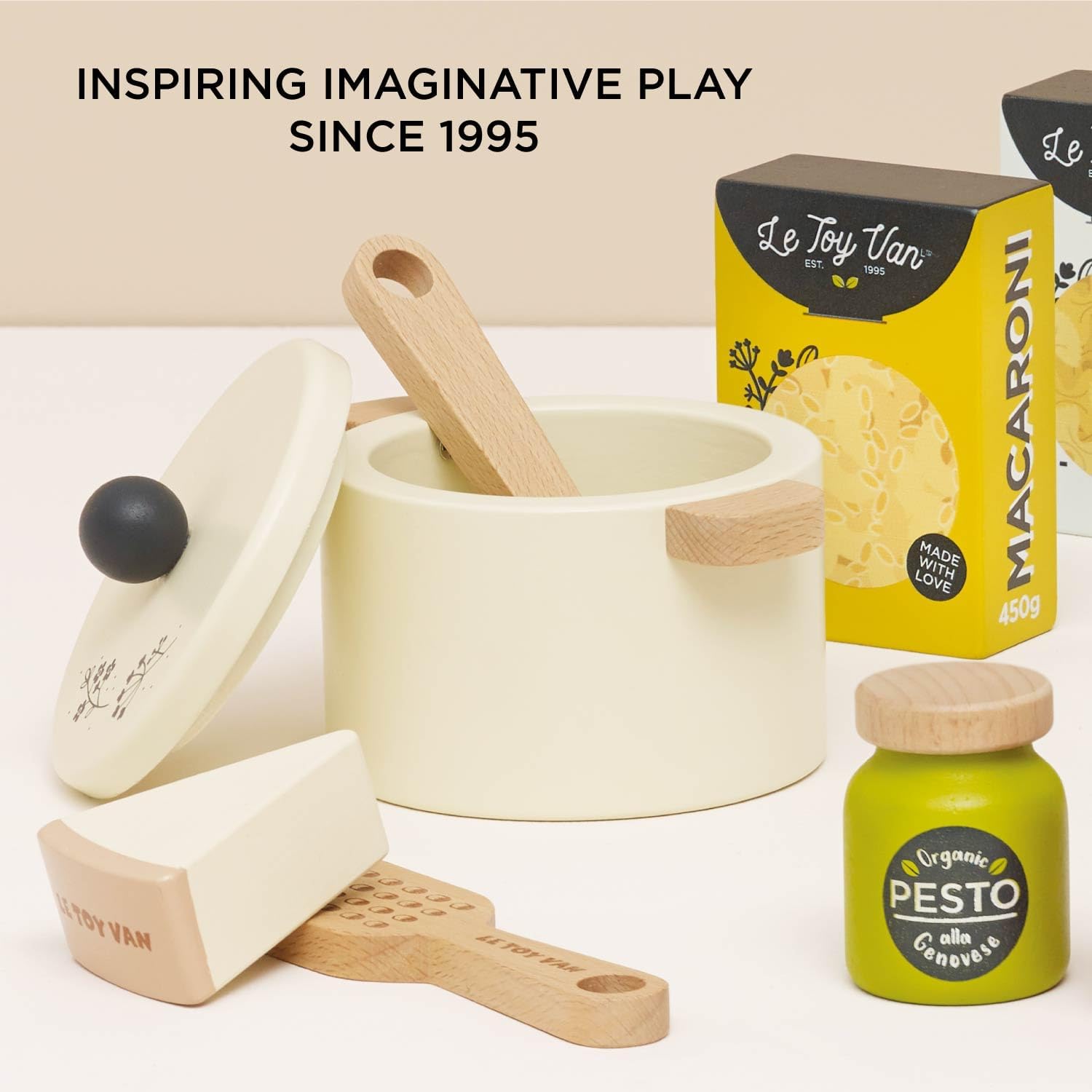 Spielzeug Opa Le Toy Van Wooden Pasta Play Set "Organic" | Girls & Boys Wooden Food Role Play Toy - Suitable for Children from 2 Years