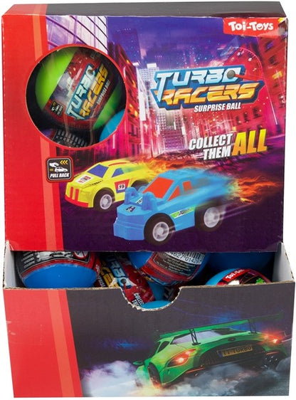 Toi-Toys Turbo Racers Surprise Egg 36 Stück | Auto mit Rückzugsmotor in Kapsel