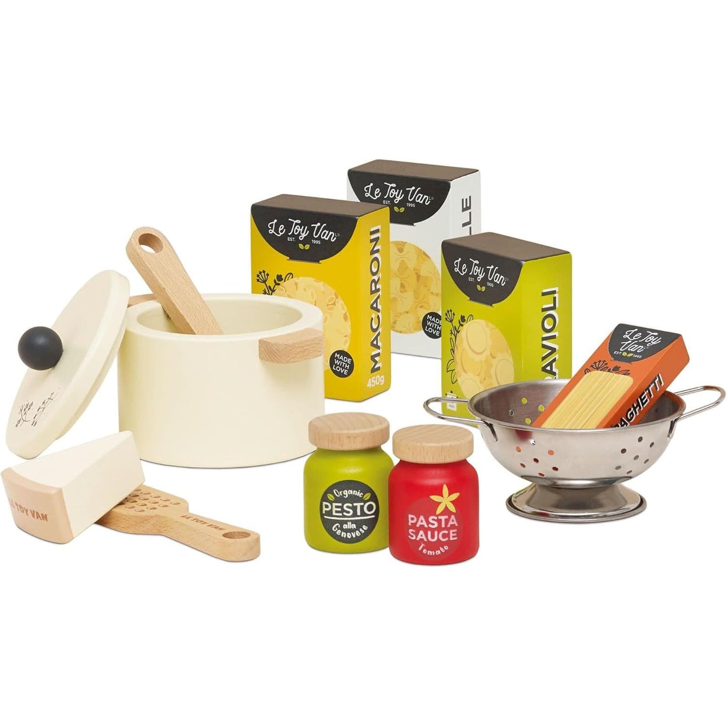 Spielzeug Opa Le Toy Van Wooden Pasta Play Set "Organic" | Girls & Boys Wooden Food Role Play Toy - Suitable for Children from 2 Years