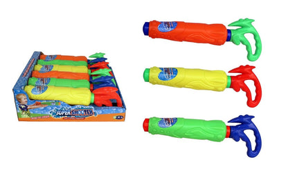 6 Stück Water Shooter 34 cm – 3-fach sortiert im Display Wasserpistolen - Kleingeschenke-Paradies.de