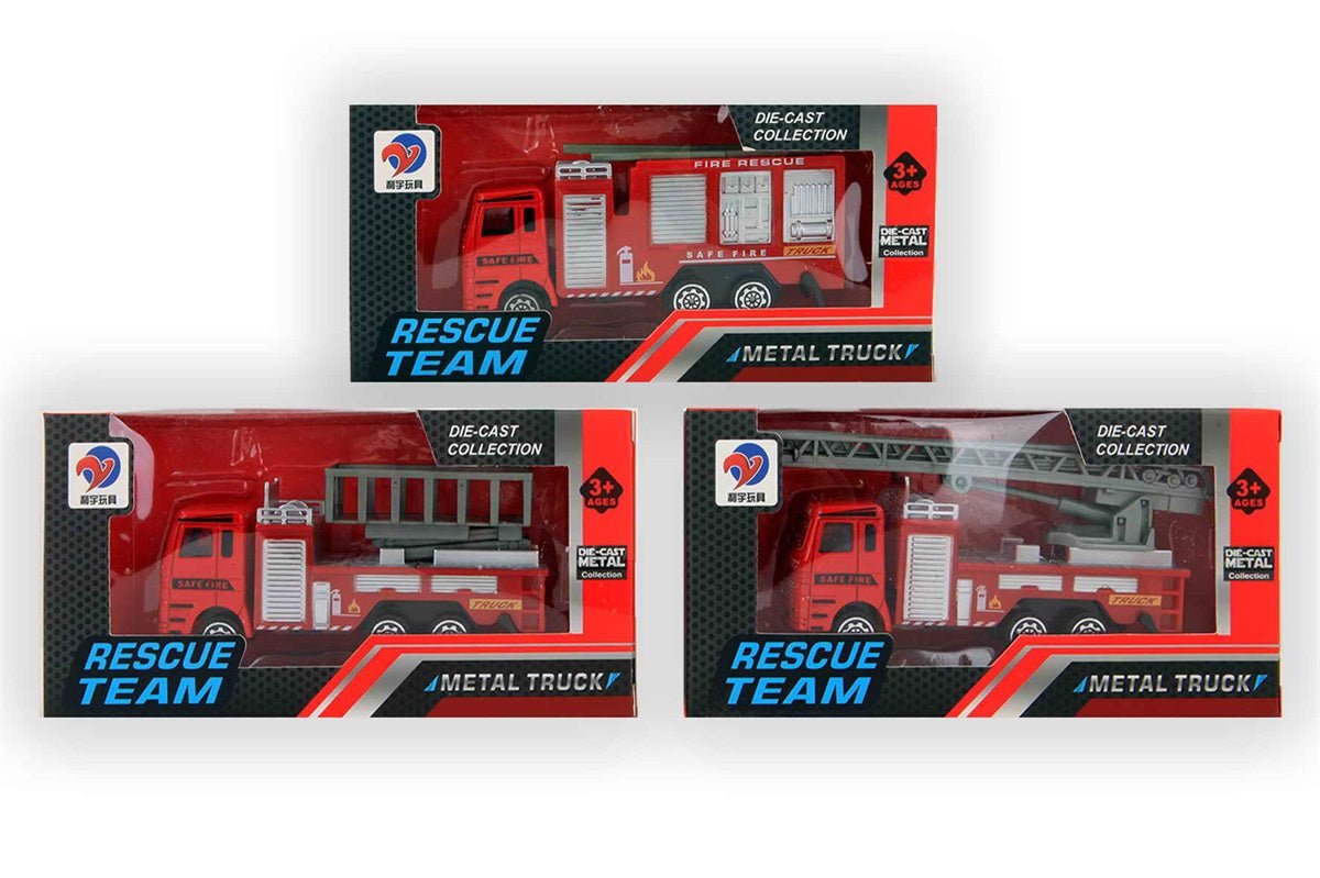 Feuerwehrauto 11,5 cm mit Rückziehmotor – 3 Stück - Kleingeschenke-Paradies.de