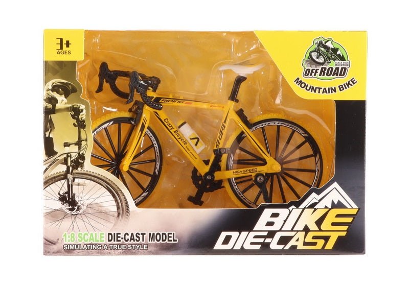 Die-Cast Fahrrad Modell 3 Teilig Rot/Gelb/Schwarz 1:8 – farblich sortiert - Kleingeschenke-Paradies.de