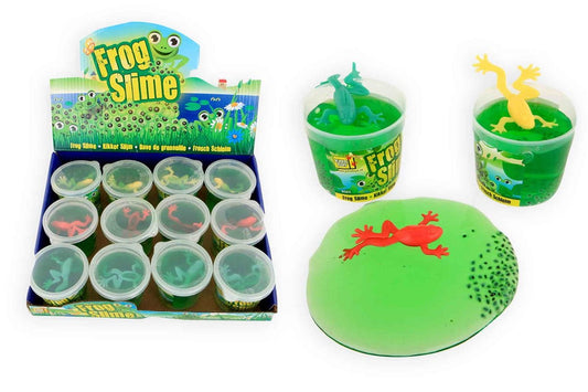12 Stück Kids Fun Frosch Schleim 180 g – Knetschleim im Display - Kleingeschenke-Paradies.de