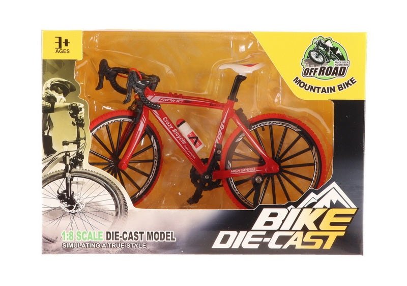 Die-Cast Fahrrad Modell 3 Teilig Rot/Gelb/Schwarz 1:8 – farblich sortiert - Kleingeschenke-Paradies.de