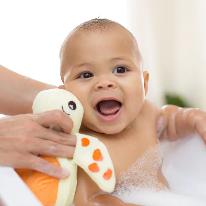 SoapSox Baby & Kleinkind SoapSox Badeschwamm Schildkröte – weicher Waschfreund mit Seifenfach | ab 0 Jahren