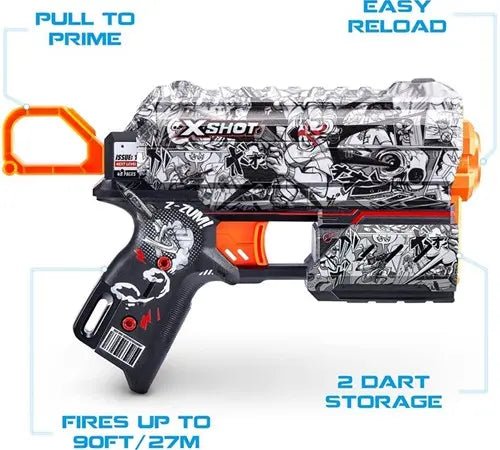 2er Set ZURU X-Shot Illustrate Blaster mit 16 Darts – Spielzeug-Blaster ab 8 Jahren - Kleingeschenke-Paradies.de
