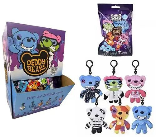 18 Stück Deddy Bears Plüsch Bagclips im Blindbag – Display mit 18 Überraschungstüten - Kleingeschenke-Paradies.de