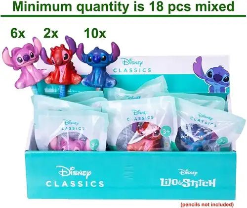 Disney Lilo & Stitch Squishy Bleistiftaufsatz – 5,5 cm, 18 Stück sortiert - Kleingeschenke-Paradies.de