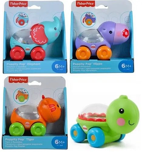 Fisher-Price Poppity Pop Pals – 4er-Set Roll- und Krabbelspaß - Kleingeschenke-Paradies.de