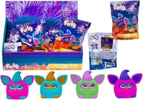 Hasbro Furby 3D Radiergummi Blindbag 24 Stück Mini-Puzzle Sammelfigur