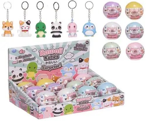 12er Display Kawaii Kuties Capsule 50 mm – 6-fach sortiert - Kleingeschenke-Paradies.de