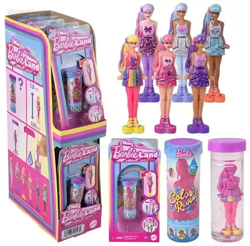 Mini Barbie Land Color Reveal Puppe 10 Stück | Mini-Puppe 4cm