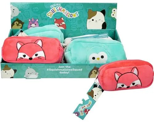 6er Set Squishmallows Federmäppchen 19,5 cm – 4-fach sortiert - Kleingeschenke-Paradies.de