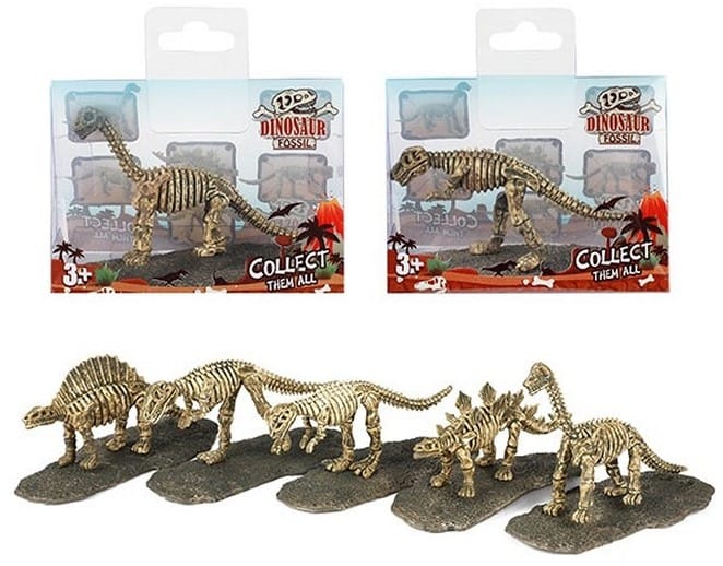 24 Stück Dinoworld Dino Fossilien – Set mit 24 Überraschungsfossilien - Kleingeschenke-Paradies.de