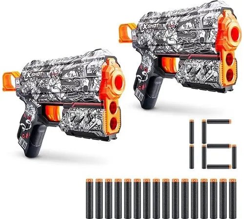 2er Set ZURU X-Shot Illustrate Blaster mit 16 Darts – Spielzeug-Blaster ab 8 Jahren - Kleingeschenke-Paradies.de